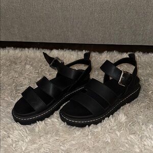 Black Strappy Sandals